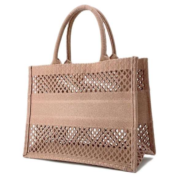 Dior Mesh Tote Medium  Christian Pink Bag - Picture 1 of 12